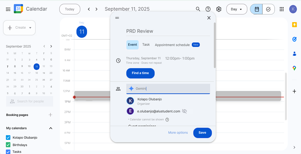 Calendar Invite